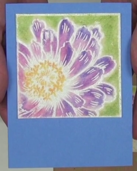 Jumbo Zinnia Watercolor Card